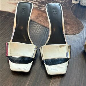 INC International Concepts Women's Metallic Silver Heels